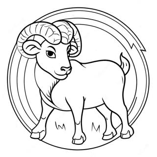 Aries The Fiery Ram Coloring Page 2642-2166