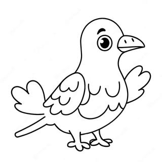 Funny Pigeon With A Big Smile Coloring Page 26434-21223