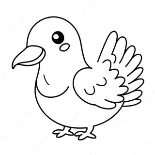 Funny Pigeon With A Big Smile Coloring Page 26434-21224