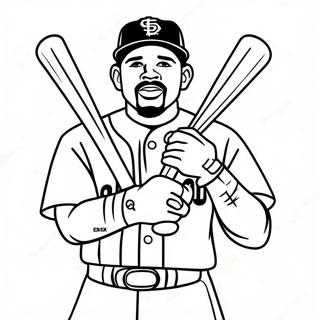 Fernando Tatis Jr Action Pose Coloring Page 26453-21234