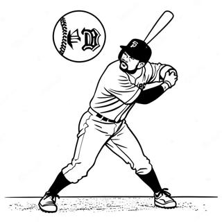 Fernando Tatis Jr Swinging Bat Coloring Page 26454-21239