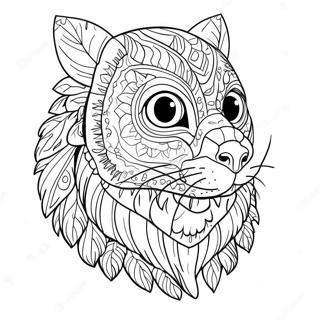 Colorful Animal Themed Coloring Page 26464-21241