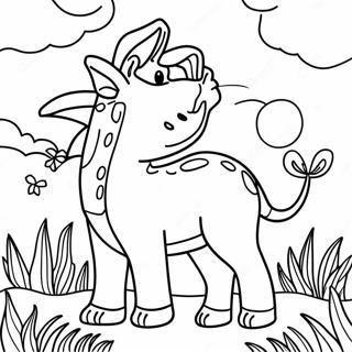 Colorful Animal Themed Coloring Page 26464-21243