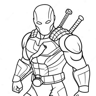 Deathstroke Action Pose Coloring Page 26473-21249