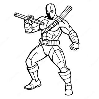 Deathstroke Action Pose Coloring Page 26473-21251