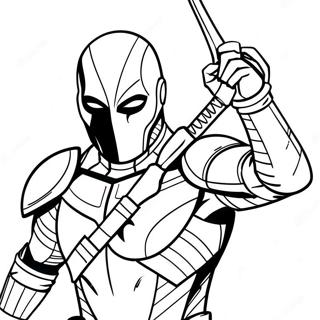 Deathstroke Action Pose Coloring Page 26473-21252