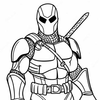 Deathstroke With Sword Coloring Page 26474-21253