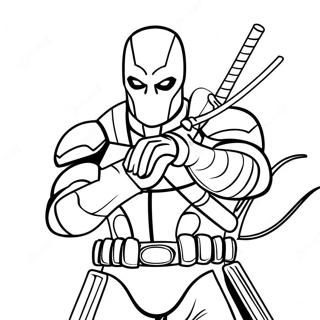 Deathstroke With Sword Coloring Page 26474-21256