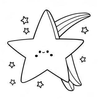 Colorful Shooting Star In The Night Sky Coloring Page 26504-21277