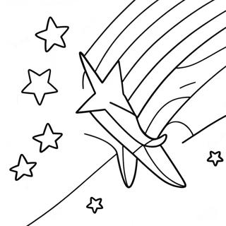 Colorful Shooting Star In The Night Sky Coloring Page 26504-21280