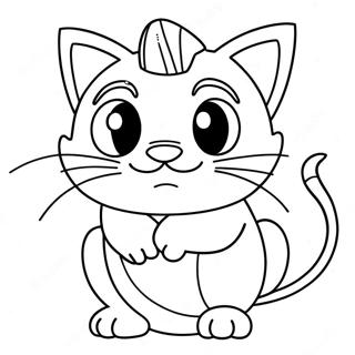 Pokemon Meowth Coloring Pages