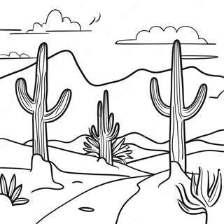 Georgia O Keeffe Desert Landscape Coloring Page 26574-21334