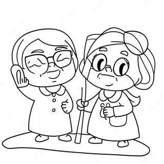 Funny Bluey Grannies Coloring Page 2657-2161