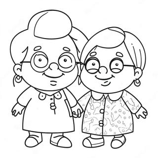 Funny Bluey Grannies Coloring Page 2657-2162