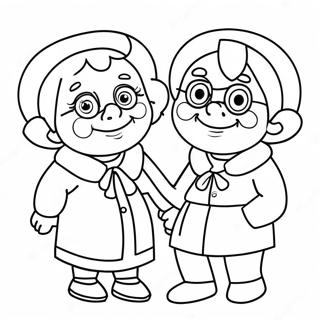 Funny Bluey Grannies Coloring Page 2657-2163