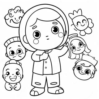 Adorable Bible Story Characters Coloring Page 26584-21341