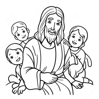 Jesus Loves The Little Children Coloring Page 26603-21354