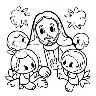 Jesus Loves The Little Children Coloring Page 26603-21355