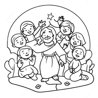 Jesus Loves The Little Children Coloring Page 26603-21356