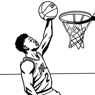 Jimmy Butler Dunking Basketball Coloring Page 26614-21369