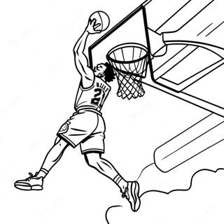 Jimmy Butler Dunking Basketball Coloring Page 26614-21370