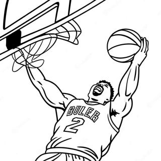 Jimmy Butler Dunking Basketball Coloring Page 26614-21371