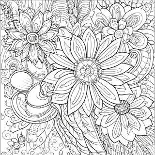 Intricate Flower Hard Coloring Page 26633-21379