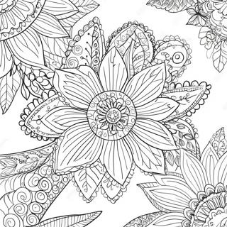 Intricate Flower Hard Coloring Page 26633-21380