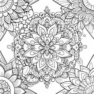 Detailed Floral Mandala Coloring Page 26634-21381