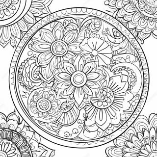 Detailed Floral Mandala Coloring Page 26634-21382