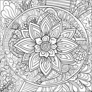 Detailed Floral Mandala Coloring Page 26634-21383