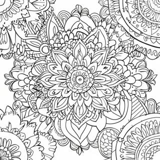 Detailed Floral Mandala Coloring Page 26634-21384