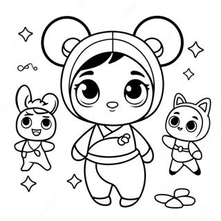 Cute Pucca With Friends Coloring Page 26644-21389