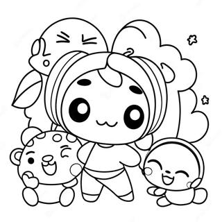 Cute Pucca With Friends Coloring Page 26644-21391