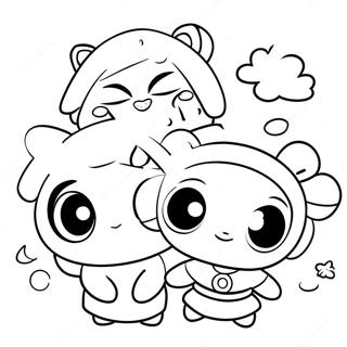 Cute Pucca With Friends Coloring Page 26644-21392