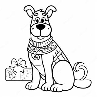 Scooby Doo In A Festive Sweater Coloring Page 26674-21414