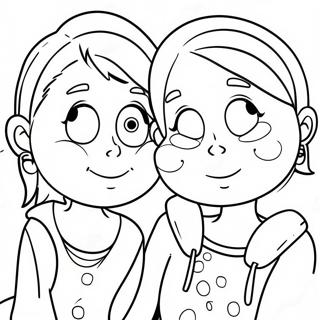 Carly And Sam Silly Faces Coloring Page 26684-21425