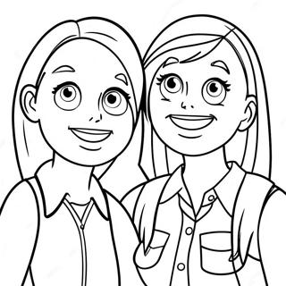 Carly And Sam Silly Faces Coloring Page 26684-21426