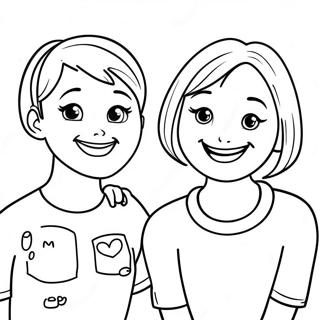 Carly And Sam Silly Faces Coloring Page 26684-21427