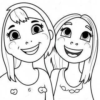 Carly And Sam Silly Faces Coloring Page 26684-21428