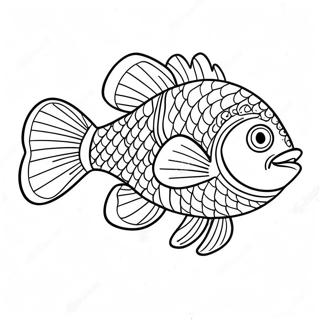 Colorful Bass Fish Swimming Coloring Page 26704-21435