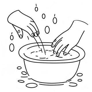 Hand Washing Fun Coloring Page 26713-21444