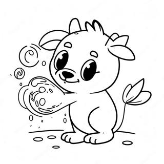 Cute Animal Hand Washing Coloring Page 26714-21459