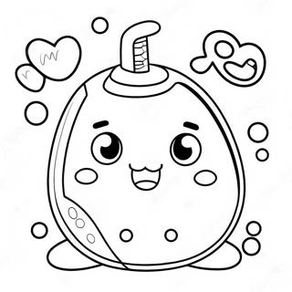 Cute Tamagotchi Character Coloring Page 26724-21450