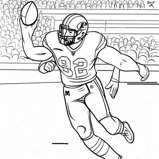 Travis Kelce In Action Coloring Page 26744-21470