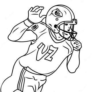 Travis Kelce In Action Coloring Page 26744-21471