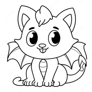 Cat Dragon Coloring Pages