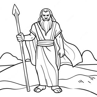 Moses Coloring Page 2676-2181