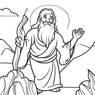 Moses Coloring Page 2676-2183