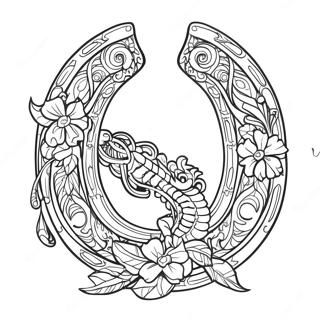 Good Luck Horseshoe Coloring Page 26773-21489